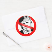 Anti Donald Trump Chin bricht das Gesicht Runder Aufkleber (Umschlag)