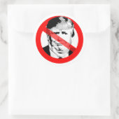 Anti Donald Trump Chin bricht das Gesicht Runder Aufkleber (Tasche)