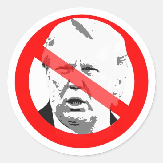 Anti-Donald Trump-Demenz hat das Gesicht überschri Runder Aufkleber (Vorderseite)