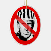 Anti Donald Trump Gefangener hat das Gesicht übers Keramik Ornament (Rechts)