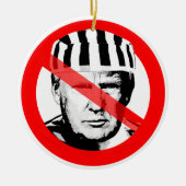 Anti Donald Trump Gefangener hat das Gesicht übers Keramik Ornament (Vorne)