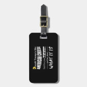 Anti Donald Trump ist wie amerikanische Käsefrauen Gepäckanhänger (Vorderseite vertikal)