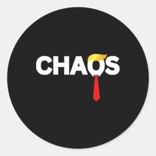 Anti Donald Trump Präsident des Chaos Anti-Trump P Runder Aufkleber