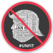 Anti-Donald-Trump Word Cloud Car Aufkleber (Vorderseite)