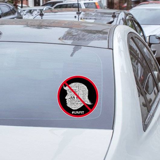 Anti-Donald-Trump Word Cloud Car Aufkleber