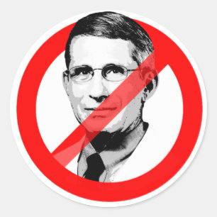 ANTI DR FAUCI RUNDER AUFKLEBER