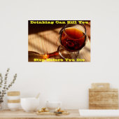 Anti Drinking posters on Green Poster (Küche)