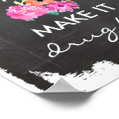 Anti-Drogen-Tafel und florales Bewusstsein Poster (Ecke)