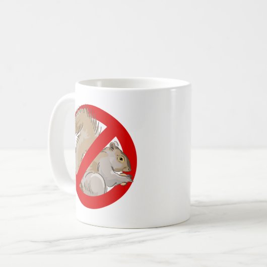 Anti-Eichhörnchen Kaffeetasse (Vorderseite Links)