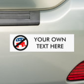 ANTI-ELEPHANT/ANTI-REPUBLICAN AUTOAUFKLEBER (Auf Auto)