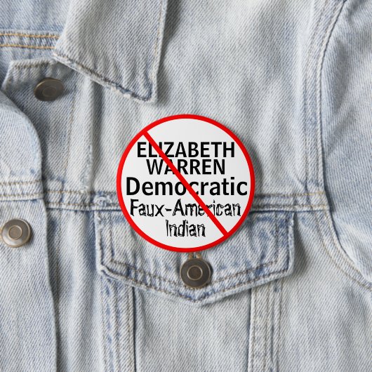 Anti-Elisabeth Warren Demokratisches Party Button (Beispiel)