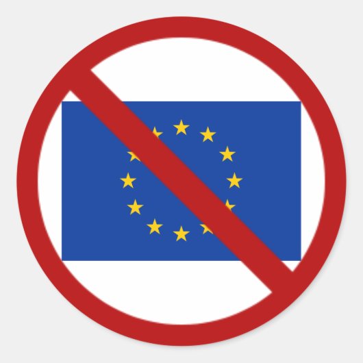 Anti-EU-Aufkleber Runder Aufkleber (Vorderseite)