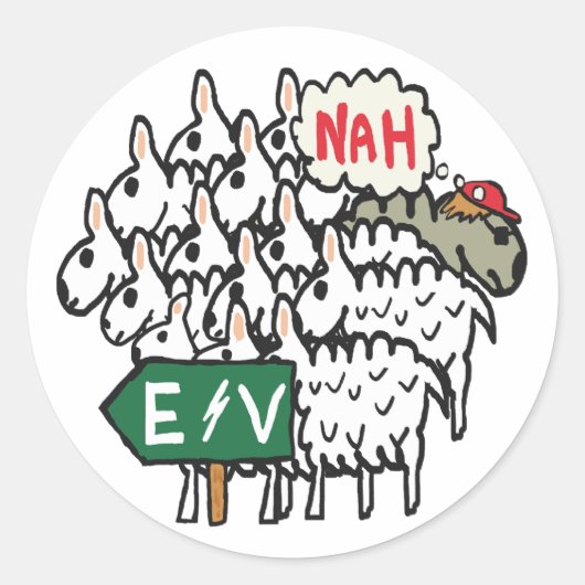Anti EV Runder Aufkleber (Vorderseite)