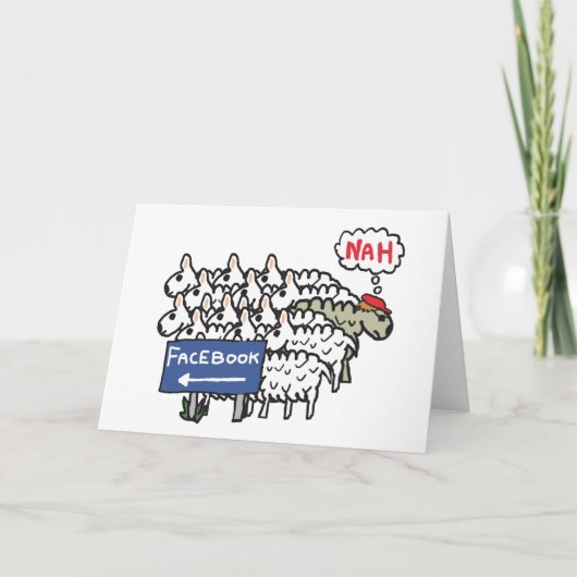 Anti Facebook Karte (Vorderseite)