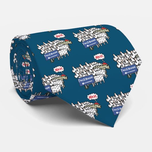 Anti Facebook Krawatte (Gerollt)
