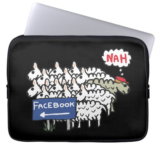 Anti Facebook Laptopschutzhülle (Vorderseite)