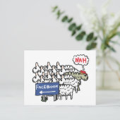 Anti Facebook Postkarte (Stehend Vorderseite)
