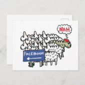 Anti Facebook Postkarte (Vorne/Hinten)