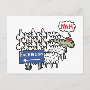 Anti Facebook Postkarte
