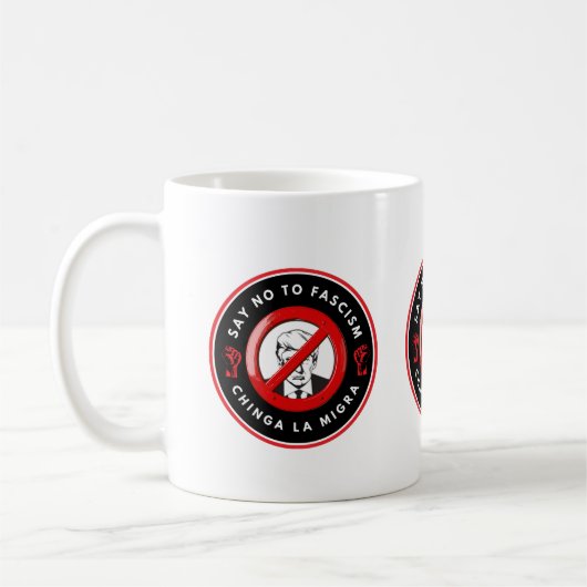 Anti-Facism Denim Jacket Kaffeetasse (Links)