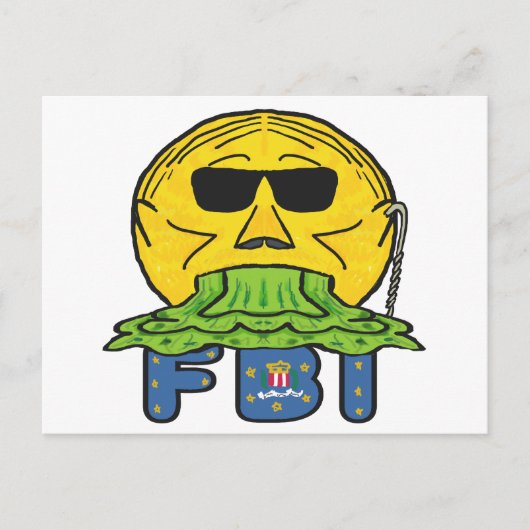Anti FBI Postkarte (Vorderseite)