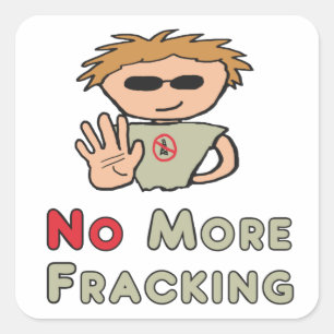 Anti-Fracking Quadratischer Aufkleber