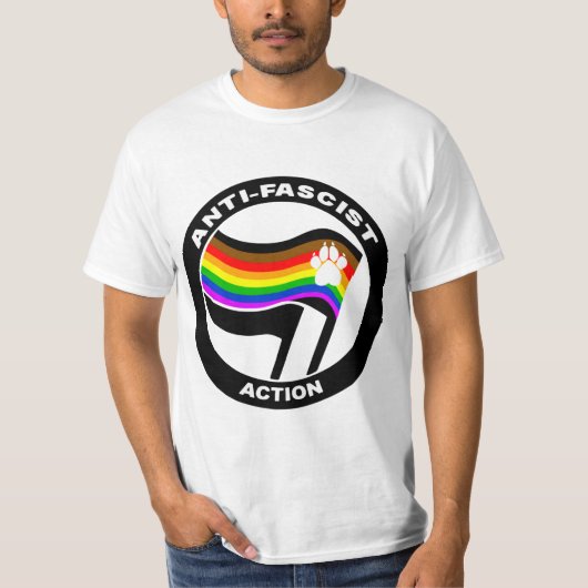 Anti-Furry-Flagge LGBT T-Shirt (Vorderseite)