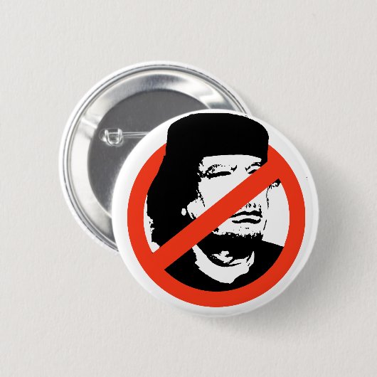 ANTI-GADDAFI BUTTON (Vorne & Hinten)