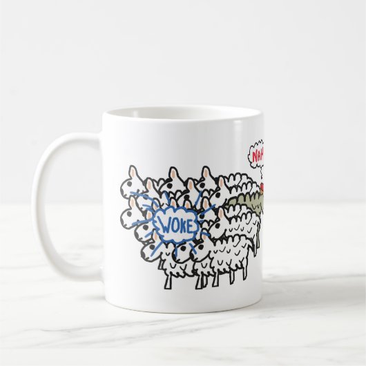 Anti-Geweckt Schaf Kaffeetasse (Links)