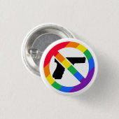 Anti-Gewehr LGBT Regenbogen-Button Button (Vorne & Hinten)