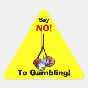 Anti-Glückspiel- Kampagnen-Würfel-Aufkleber Dreieckiger Aufkleber