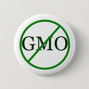 Anti-GMO Gentically geänderter Nahrungsmittelknop Button