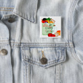 Anti-GMO Gentically geänderter Nahrungsmittelknopf Button (Beispiel)