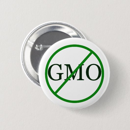 Anti-GMO Gentically geänderter Nahrungsmittelknopf Button (Vorne & Hinten)