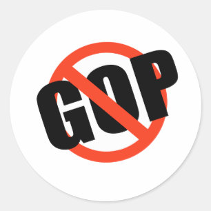 ANTI GOP RUNDER AUFKLEBER