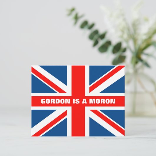 Anti Gordon Brown Postkarte (Stehend Vorderseite)