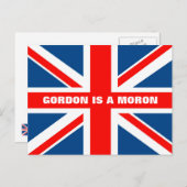 Anti Gordon Brown Postkarte (Vorne/Hinten)