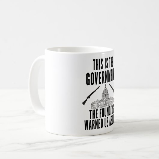 Anti-Government-Patriotische Amerikaner Kaffeetasse (Vorderseite Links)