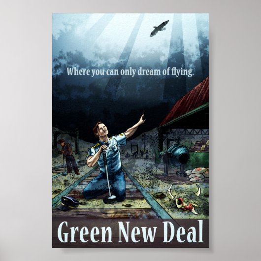 Anti Green New Deal - 4 x 6 Print Poster (Vorne)