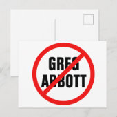 Anti Greg Abbott Texas Demokrat Postkarte (Vorne/Hinten)