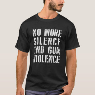 Anti Gun No more Silence End Gun Gewalt Ribbon A T-Shirt