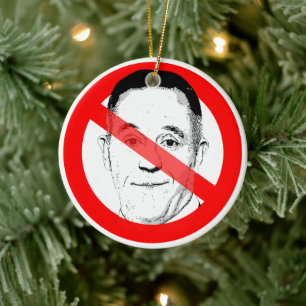 Anti Gutfeld Durchgestrichenes Gesicht Keramik Ornament