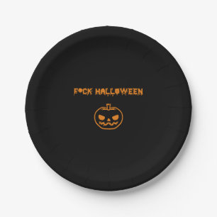 Anti-Halloween-Kürbis Jack-o'-lantern Pappteller