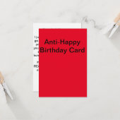 Anti-Happy Birthday Card Karte (Vorderseite/Rückseite Beispiel)