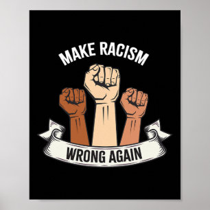 Anti-Hass macht Rassismus wieder falsch Resistenzp Poster
