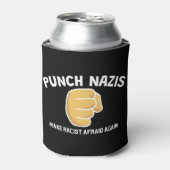Anti-Hate Can Cooler – Punch Nazis, Stand Up Dosenkühler (Kanne Vorderseite)