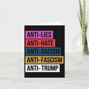 Anti Hate Lies Rassismus Faschismus Widerstand Pro Karte