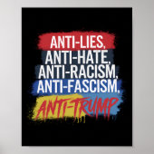 Anti Hate Lies Rassismus Faschismus Widerstand Pro Poster (Vorne)