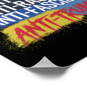 Anti Hate Lies Rassismus Faschismus Widerstand Pro Poster (Ecke)