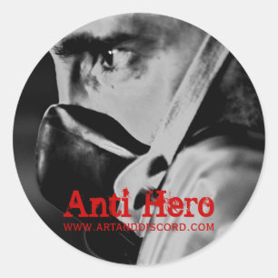 Anti-Helden-Respirator-Aufkleber Runder Aufkleber